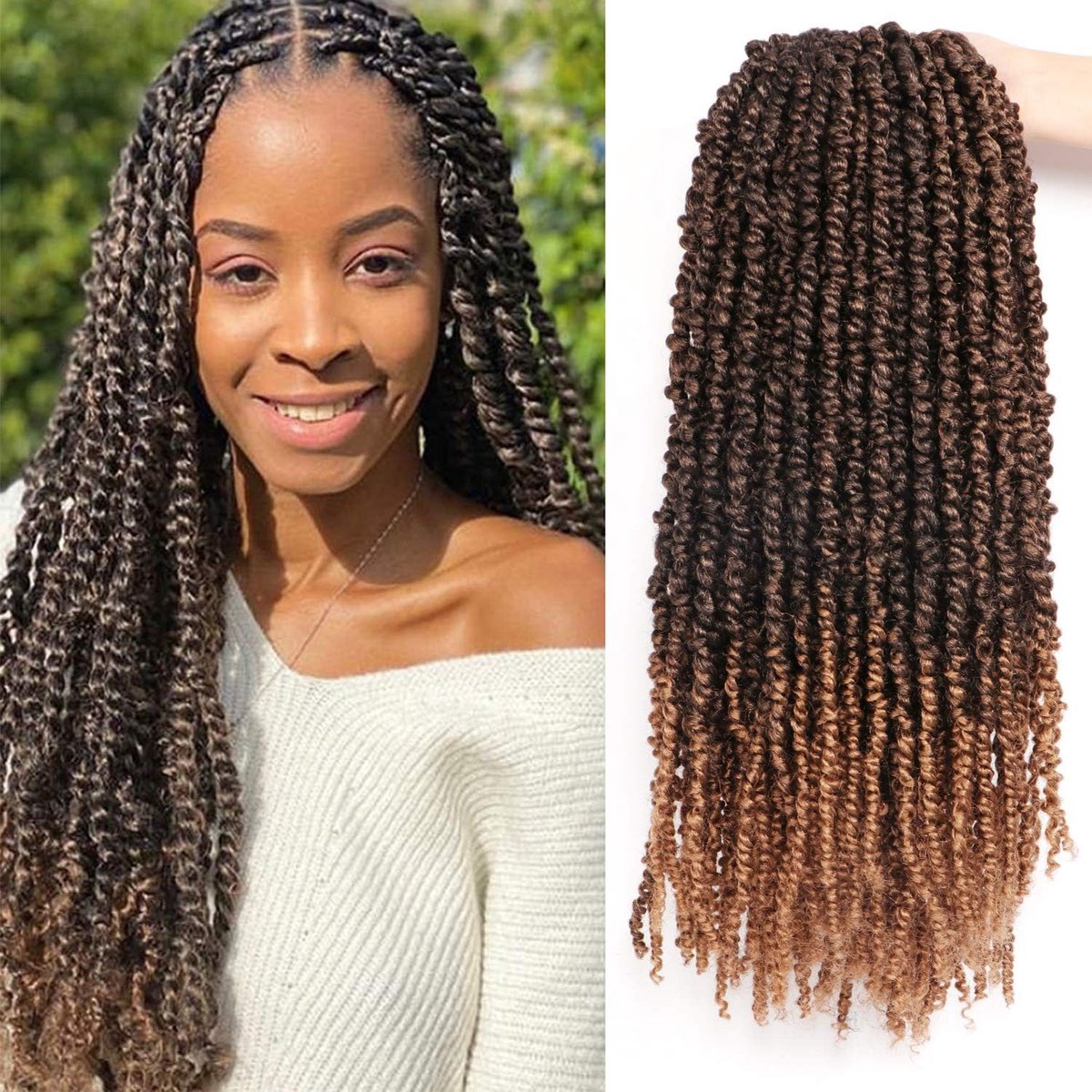 8 Bundels Voorgedraaide Passion Twist Vlecht Extensions Synthetisch Haar