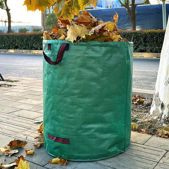 2x Herbruikbare Tuinzakken 120L - Opvouwbare Graszak met Deksel en Stevige Handvatten — afbeelding 3