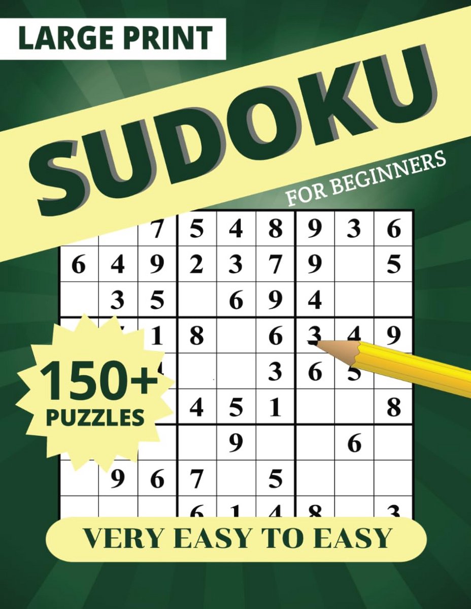 Sudoku Puzzelboek - Hersenkrakers - Beginners Leren - Grote Letters - 21x28 cm