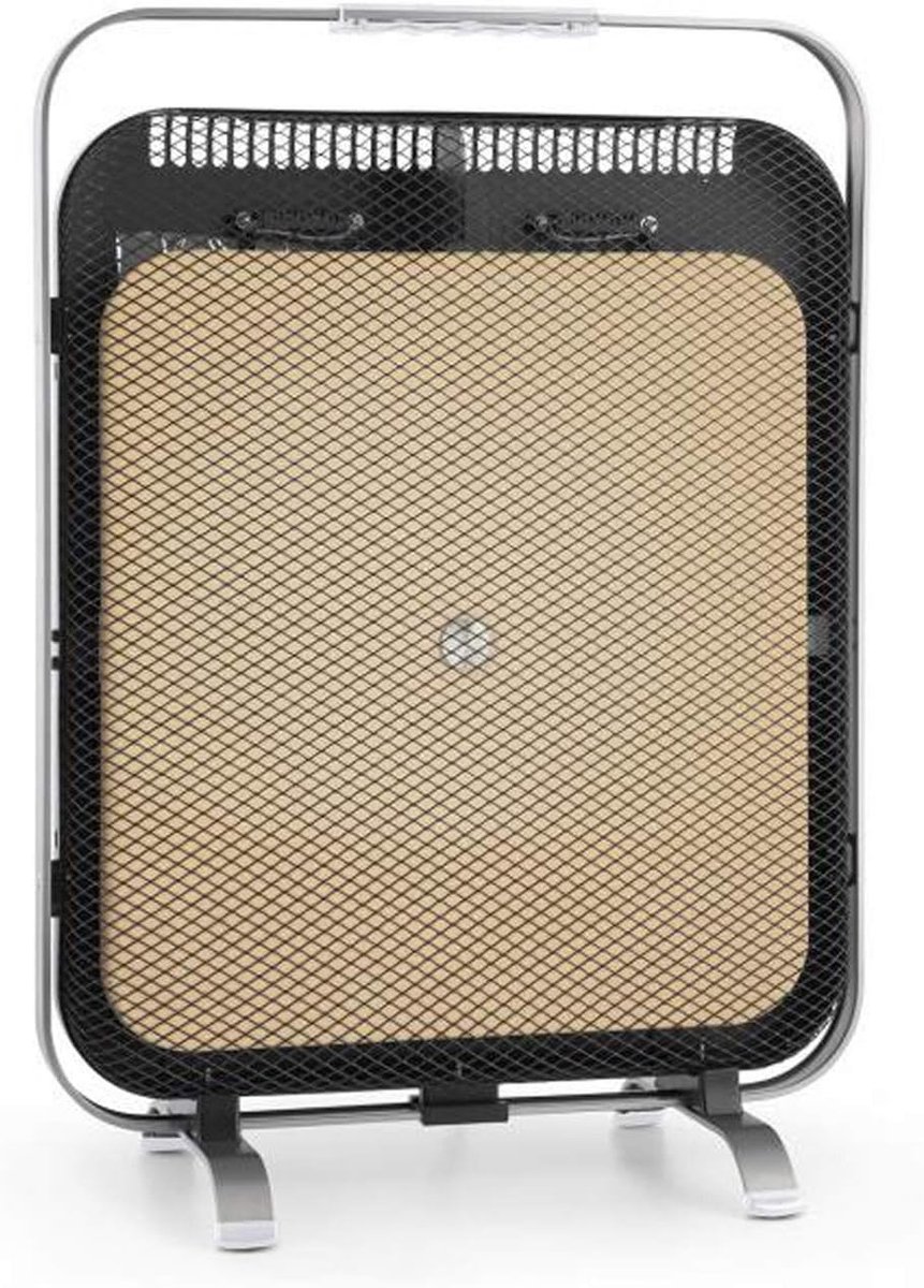 Infrarood Verwarming - Mobiele Kachel - Directe Warmte - Echte Marmeren Steen - 48 x 67 x 25 cm - Zilver