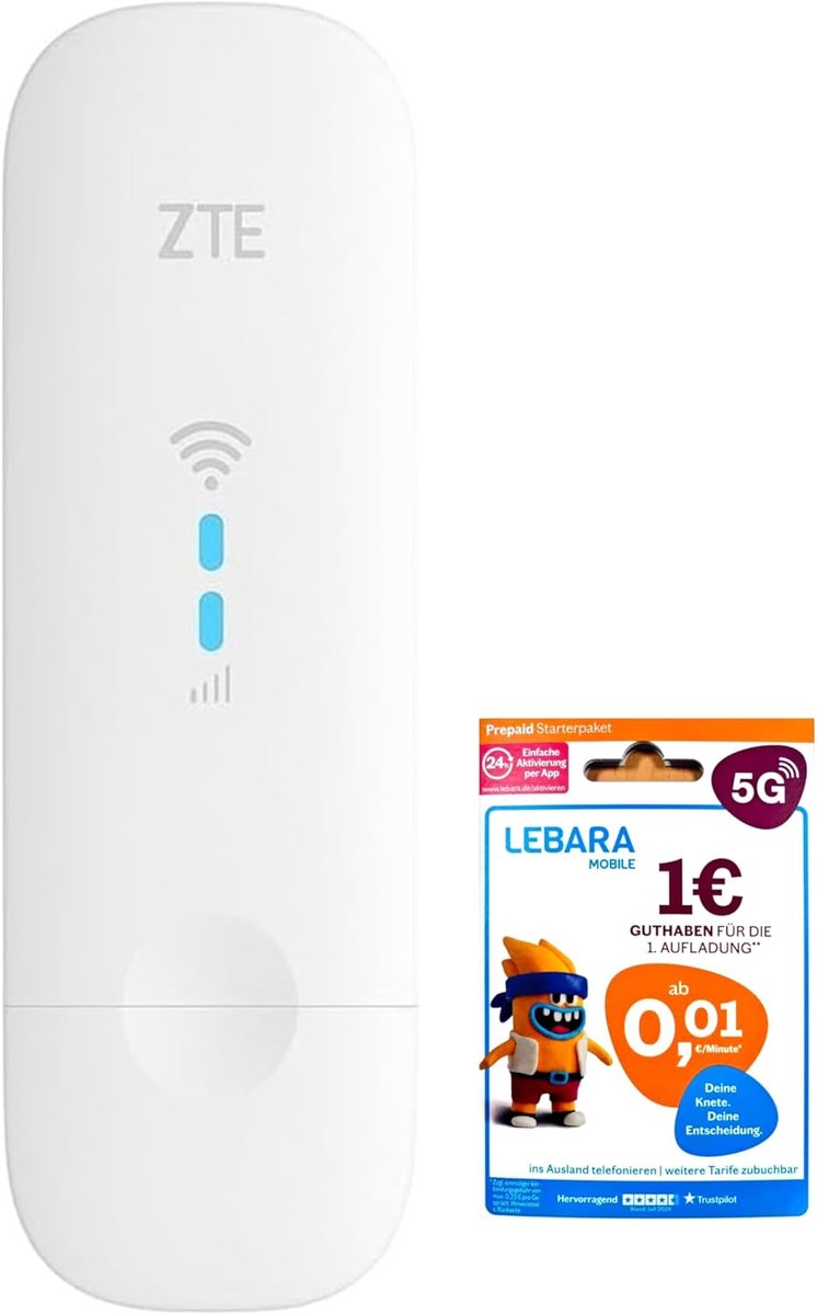 4G LTE USB Surfstick met Wifi Hotspot - 150 Mbit/s - Simlockvrij