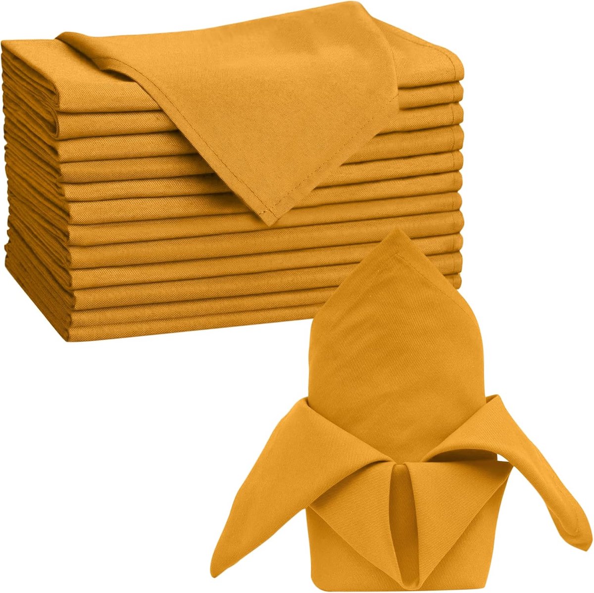 50x50 cm Herbruikbare Polyester Servetten voor Diner en Feest in Goud