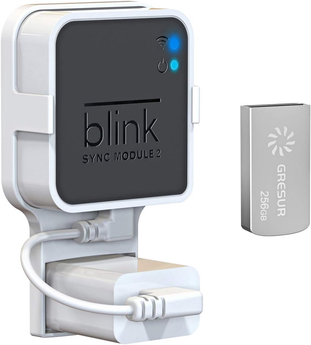 256GB USB-stick voor Lokale Videoverlopen en Compacte Ophangbeugel voor Sync Module