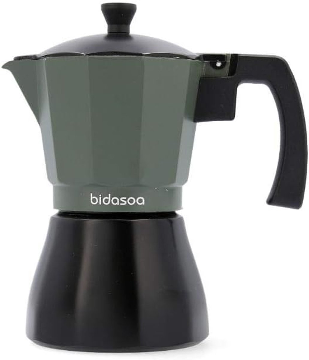 Espressokoker Aluminium Groen voor 6 Kopjes - Traditioneel Koffiezetapparaat