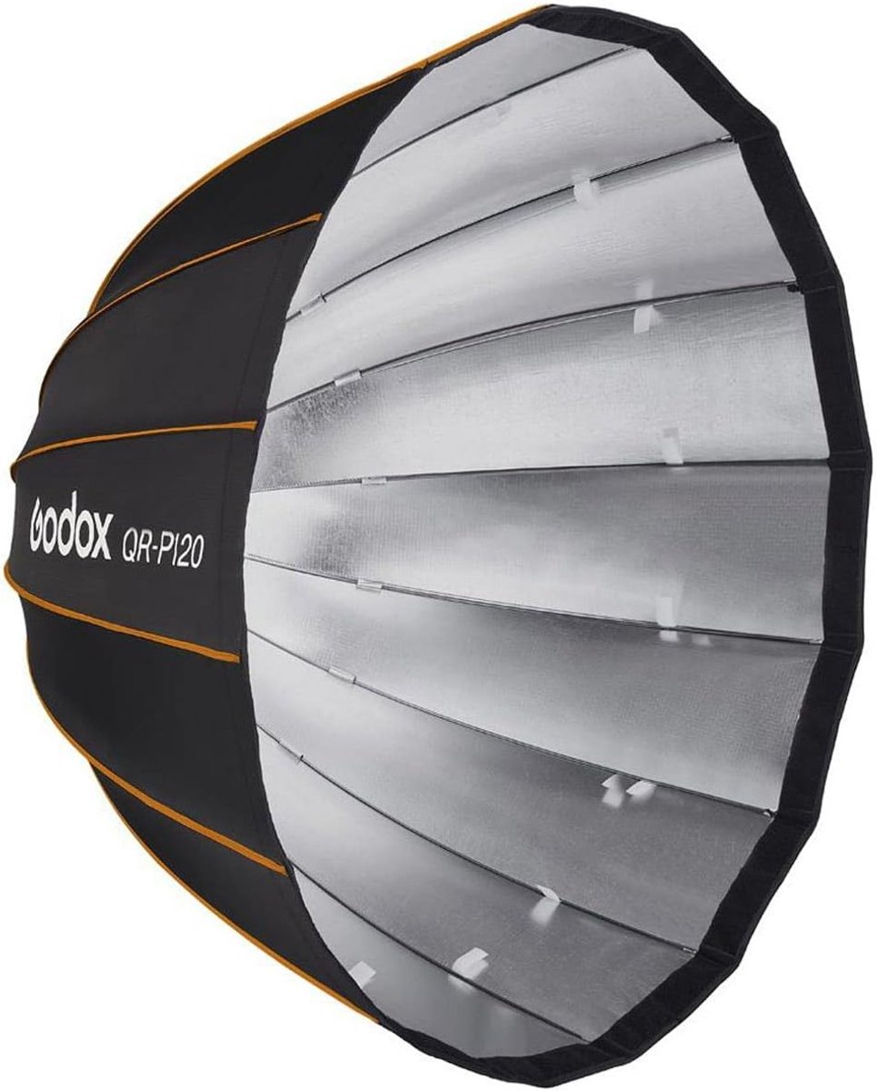 Grote Parabolische Softbox Snelkoppelingssysteem (120cm) voor Studiofotografie