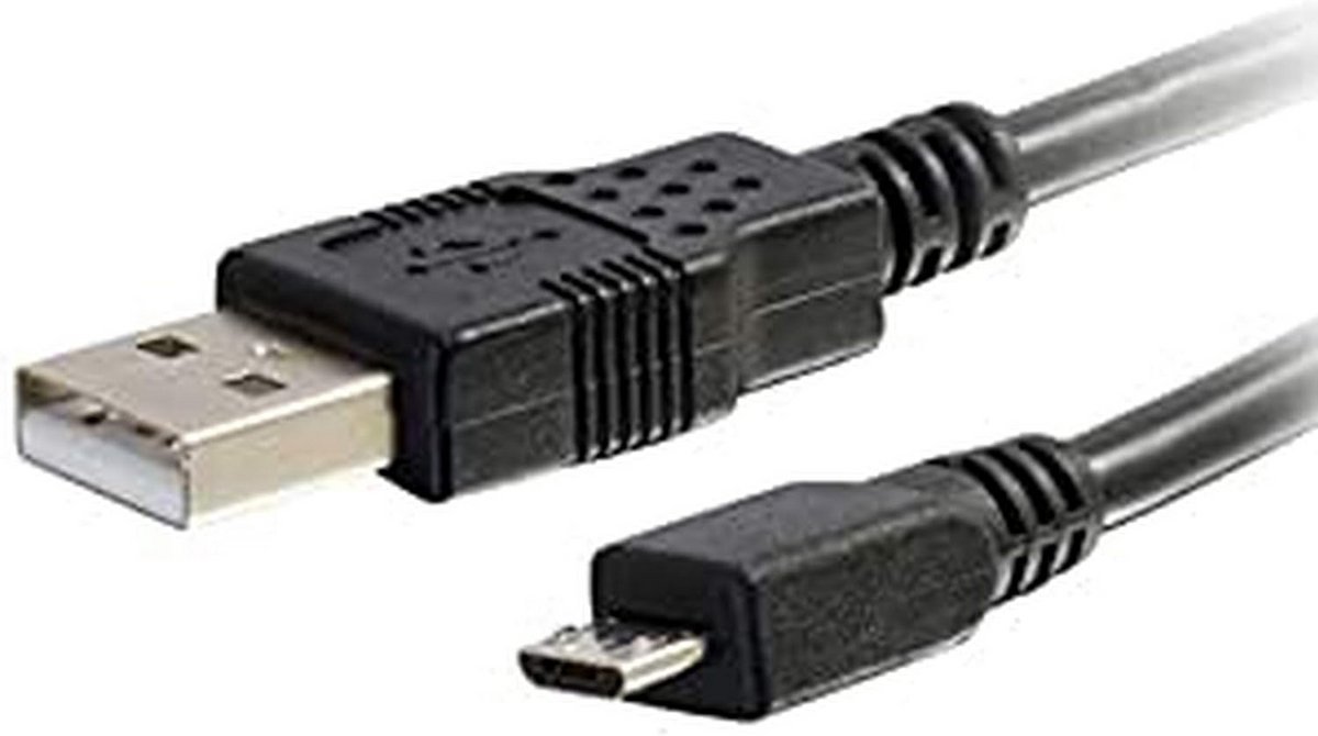USB Verlengkabel A Mannelijk naar Micro-B Mannelijk voor Opladen en Dataoverdracht