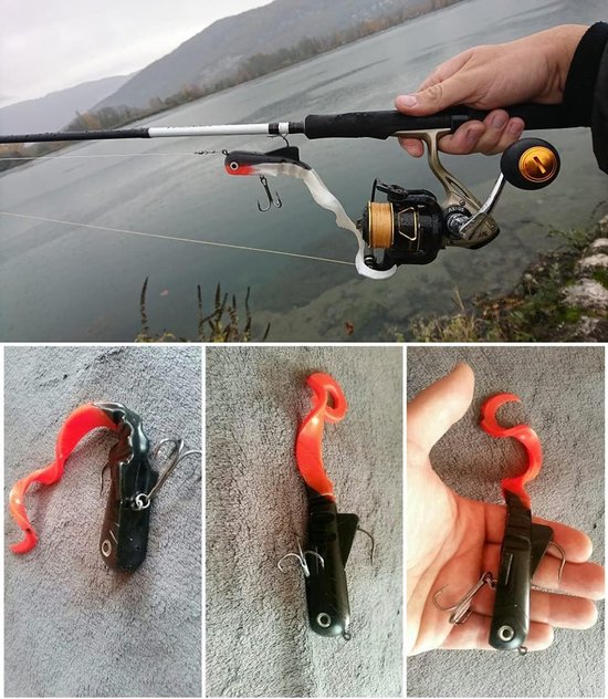 Groot Zacht Kunstaas voor Snoek en Musky - 20cm Pak van 4 — afbeelding 2