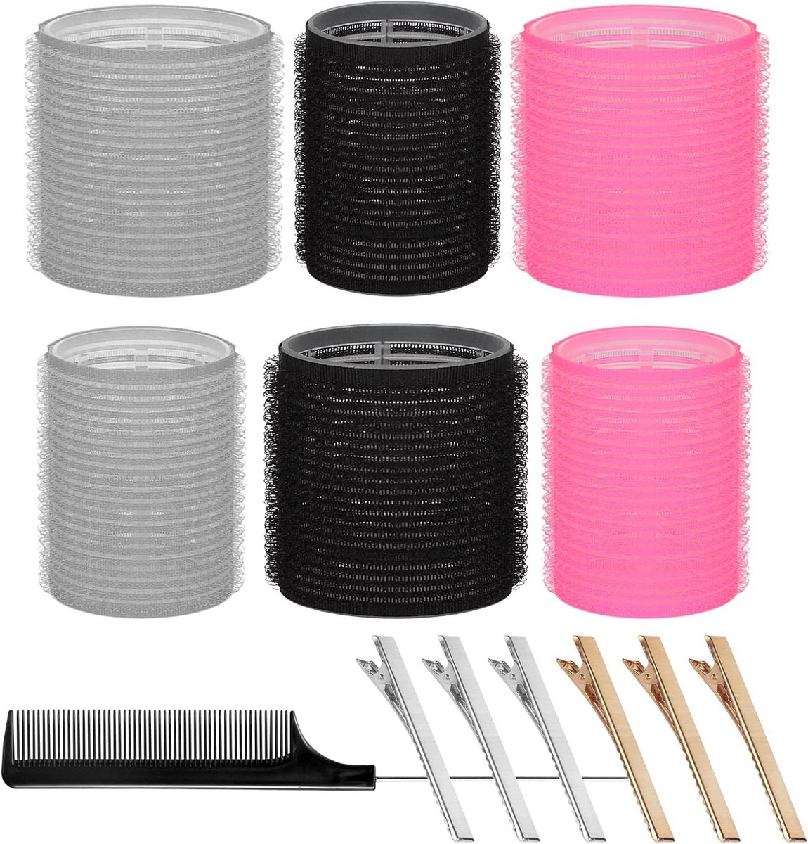 Hitteloze Haarrollers Set met Clips voor Krullen Maken