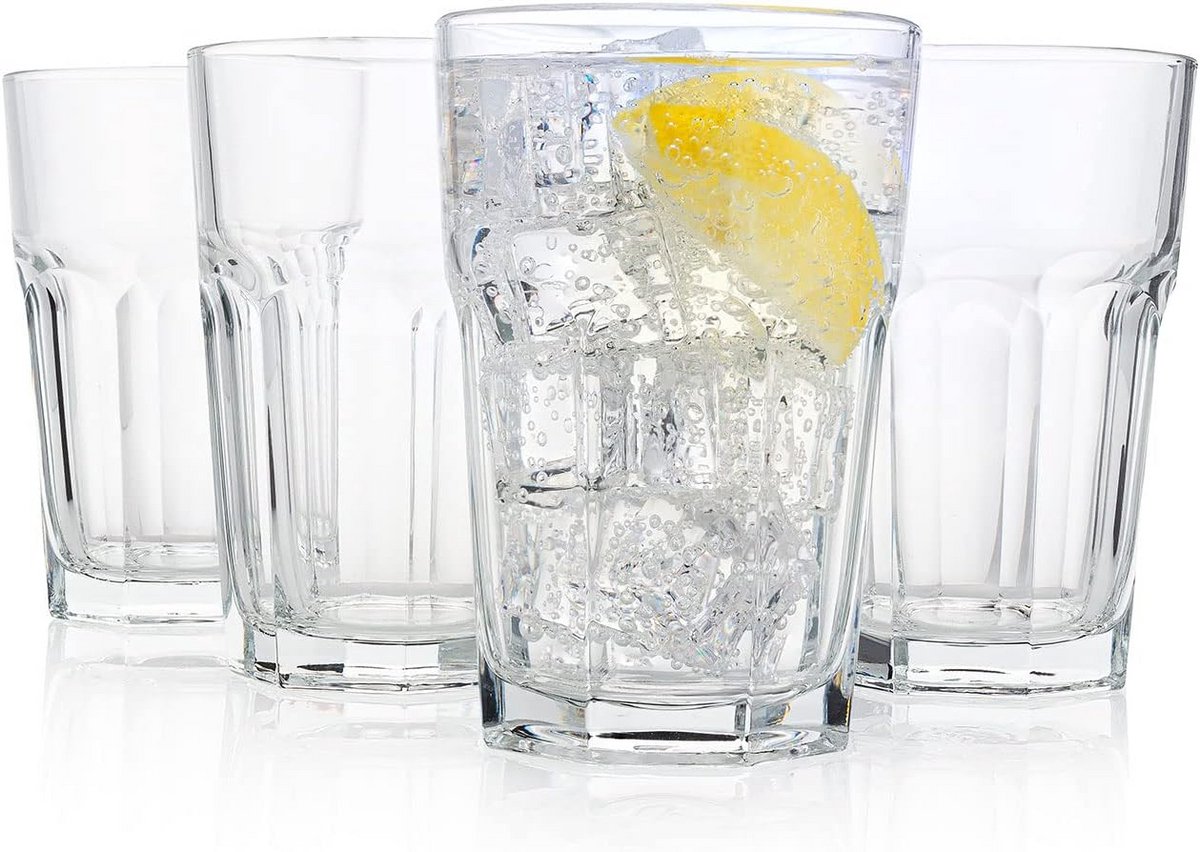 Gehard Drinkglazen Set van 4 - Franse Bistro Stijl Waterbekers