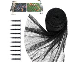 Vijvernet Vogelbescherming - Tuinnet Bladnet - Tuin en Vijver - Fijnmazig Scheurvast - 12x12 mm - Zwart