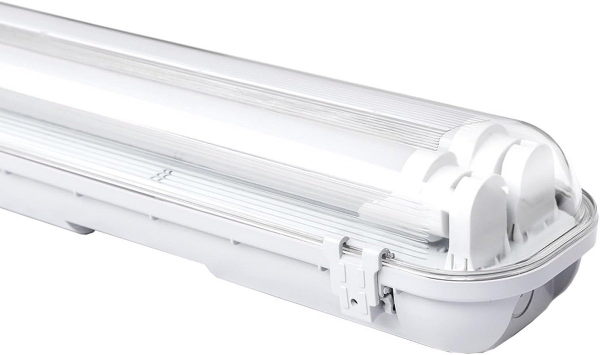 Waterdichte LED Werklamp 120 cm Dubbele Buis IP65 Koudwit voor Vochtige Ruimtes