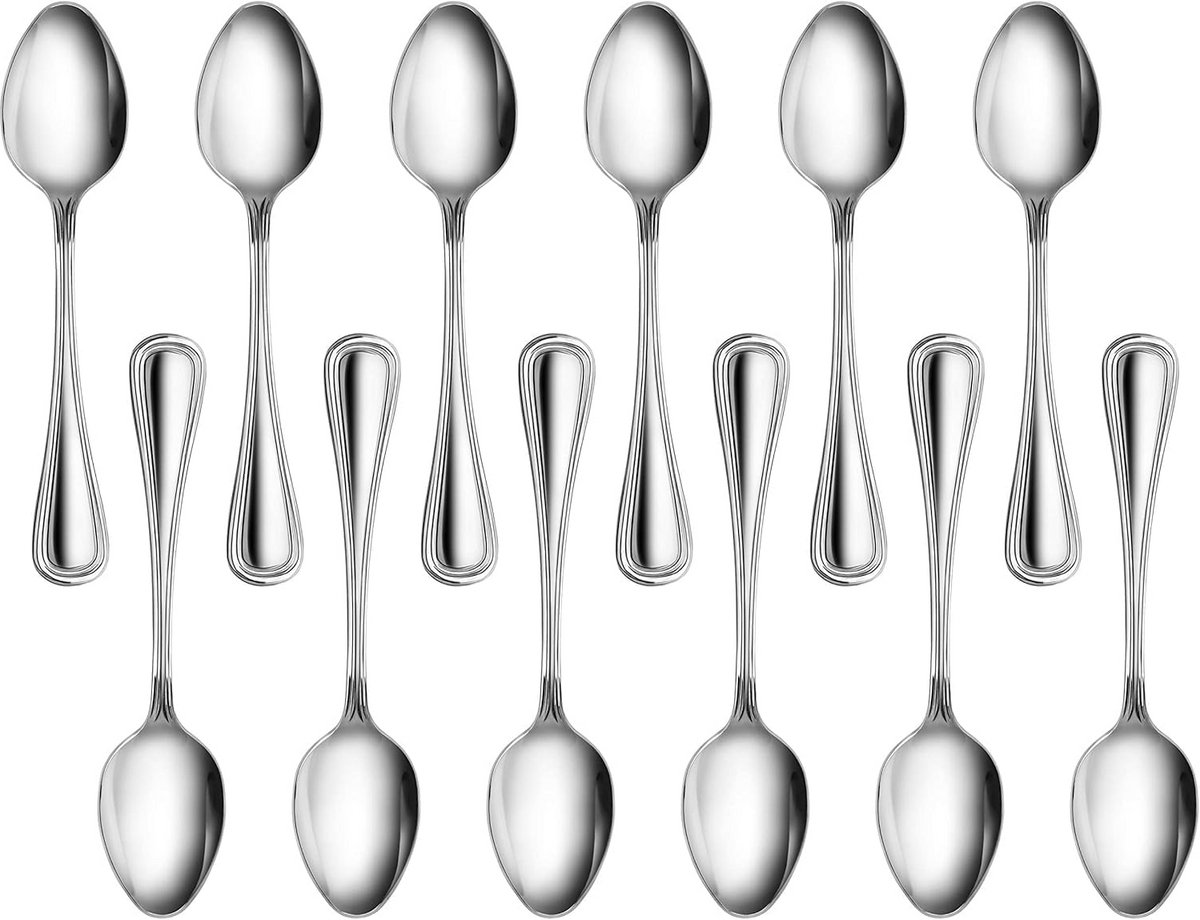 Set van 12 Slanke Dinerlepels Roestvrij Staal
