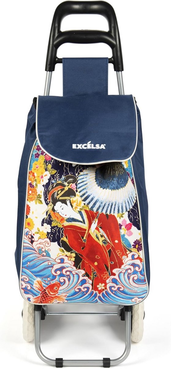 Grote boodschappentrolley 38L met afneembare, waterafstotende tas en opvouwbaar frame
