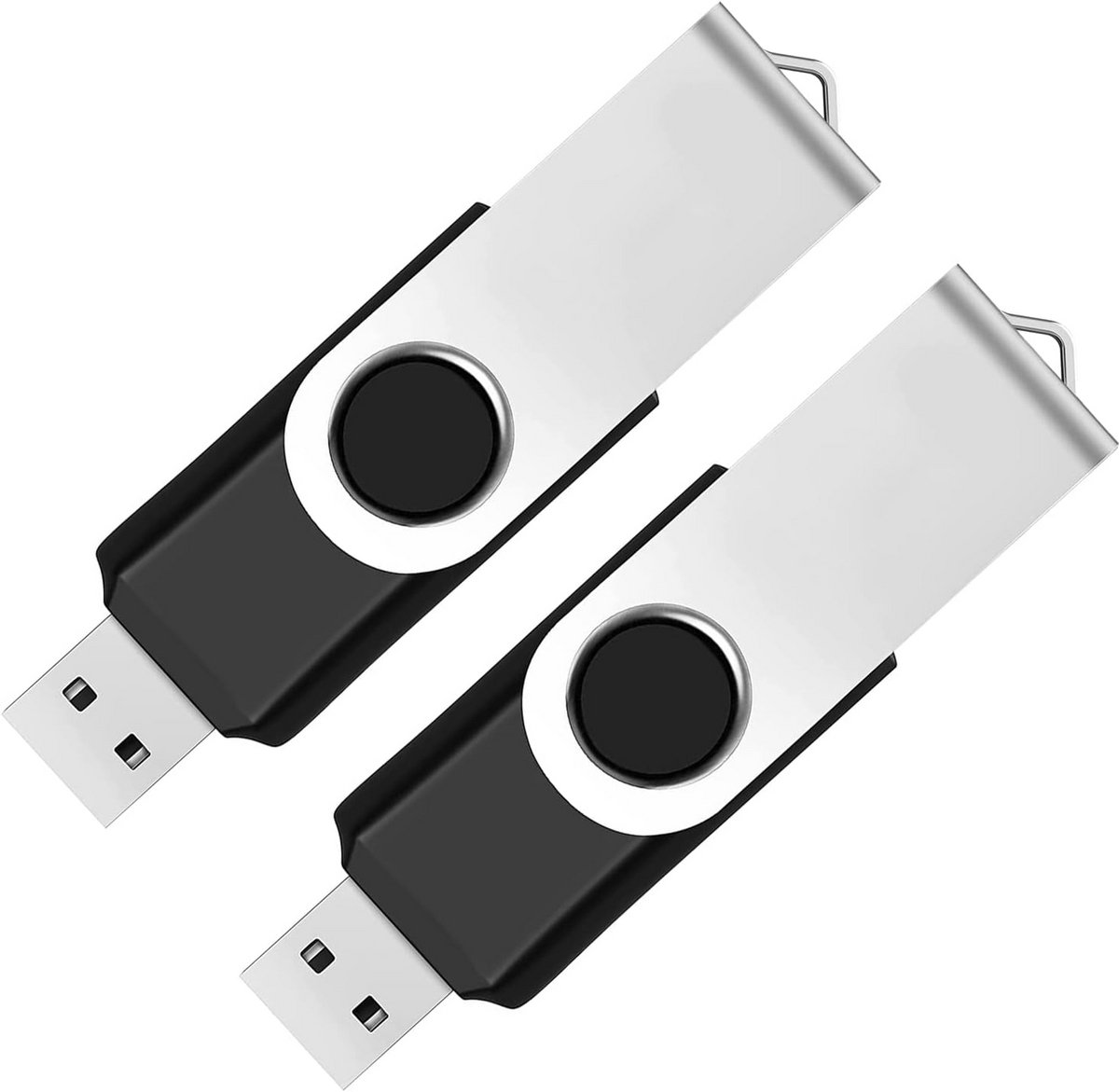 2x USB-stick 128 GB Zwart - USB 2.0 Geheugenstick Hoge Snelheid