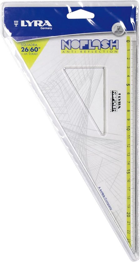 Niet-Reflecterende Winkelhaak 26 cm - 60 Graden Tekenhaak met ...