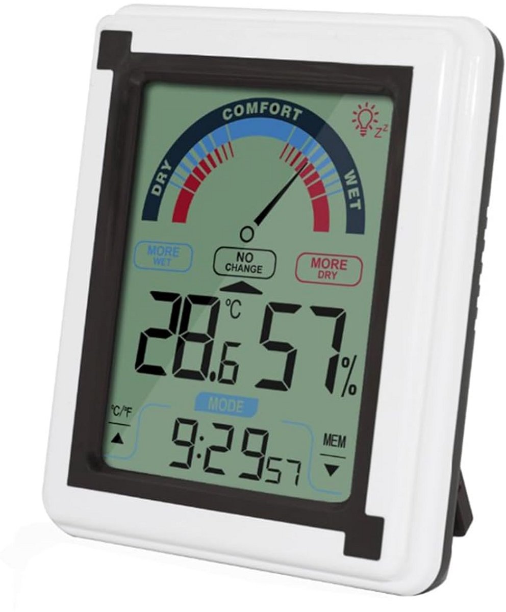 Digitale Weerstation met Hygrometer Thermometer en Wekker met Touch Control