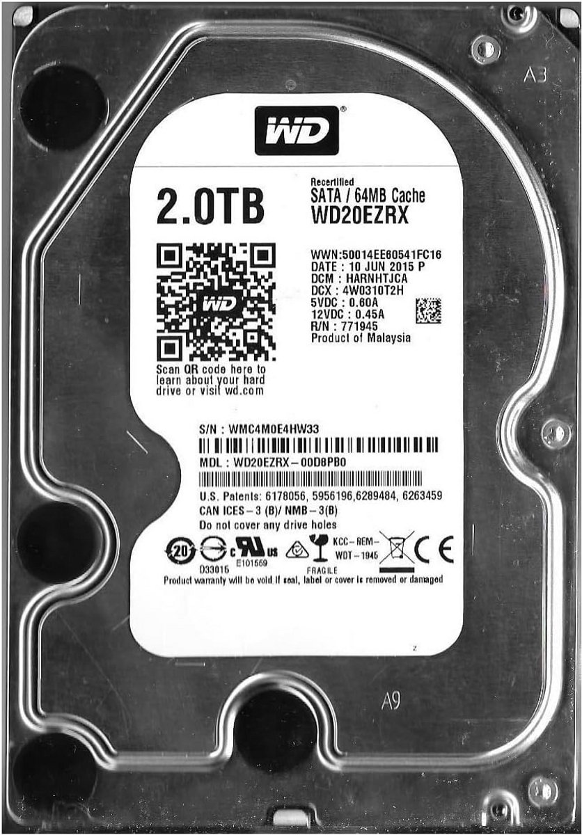 2TB Interne Harde Schijf 64MB Cache SATA3 6GB/s