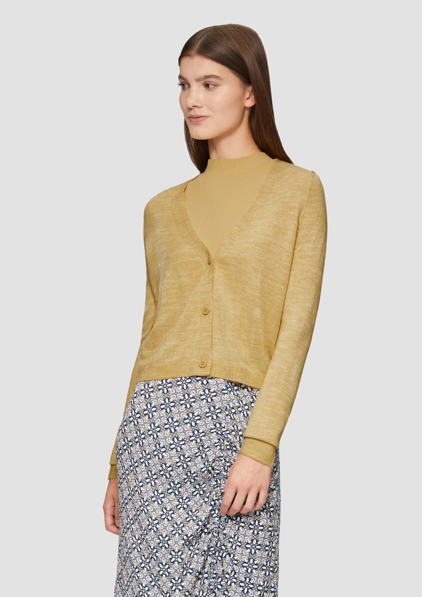 QS - female - Cropped gemêleerd vest