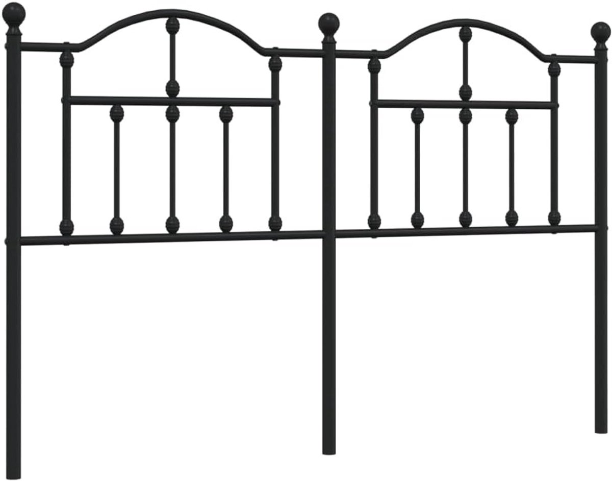 Hoofdbord Metaal Zwart 140 cm Breed