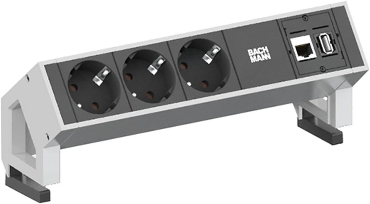 Inbouwapparaat voor Bureau met Stopcontact, Data-aansluiting en USB