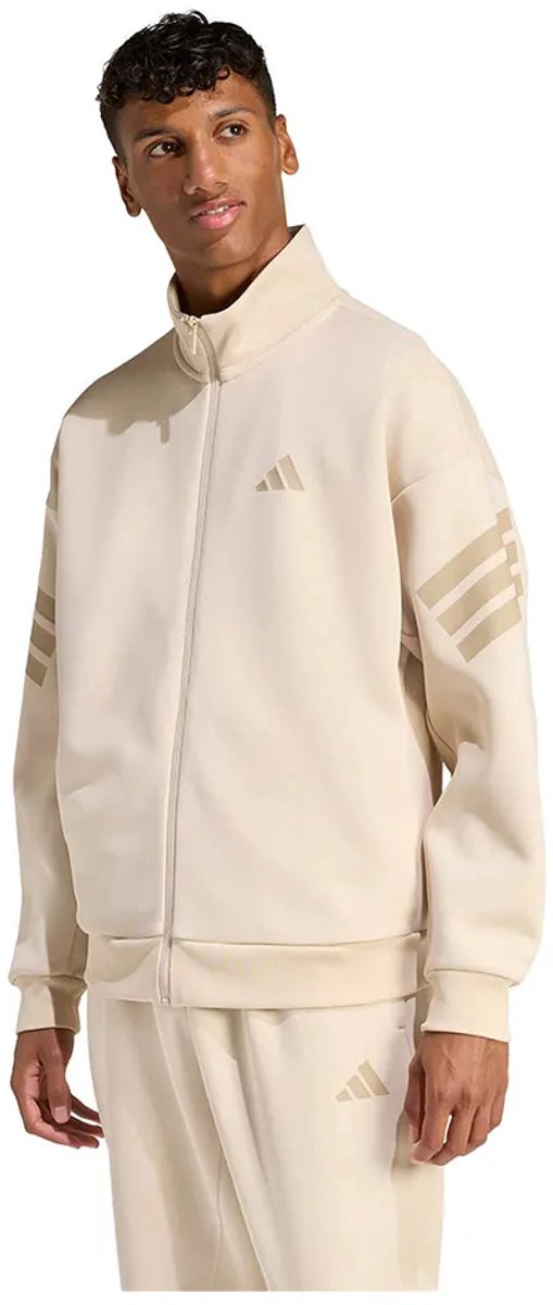 Adidas Future Icons 3 Stripes Woven Sweatshirt Met Rits L Regular Man Crystal Linen