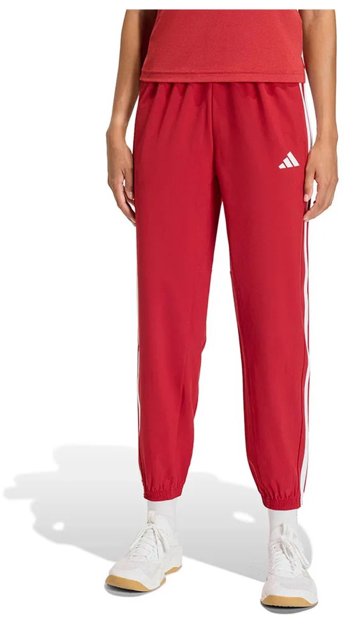 Adidas Train Essentials 3 Stripes Woven Joggers Regular Vrouw Wit