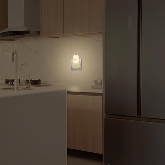 Kindernachtlampje met Sensor voor Stopcontact - Warm Licht voor Babykamer en Gang — afbeelding 4
