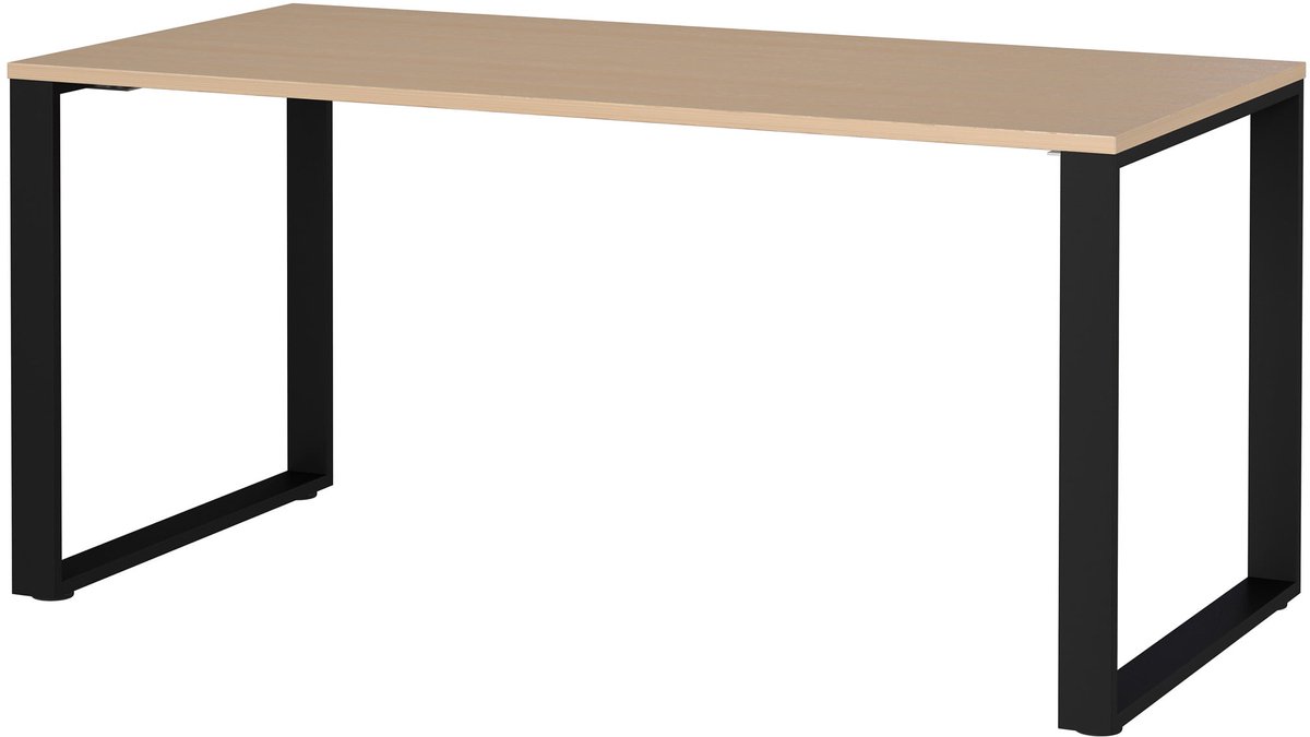 Bureau Atlas Eiken - Zwart - Hoogte 74 cm