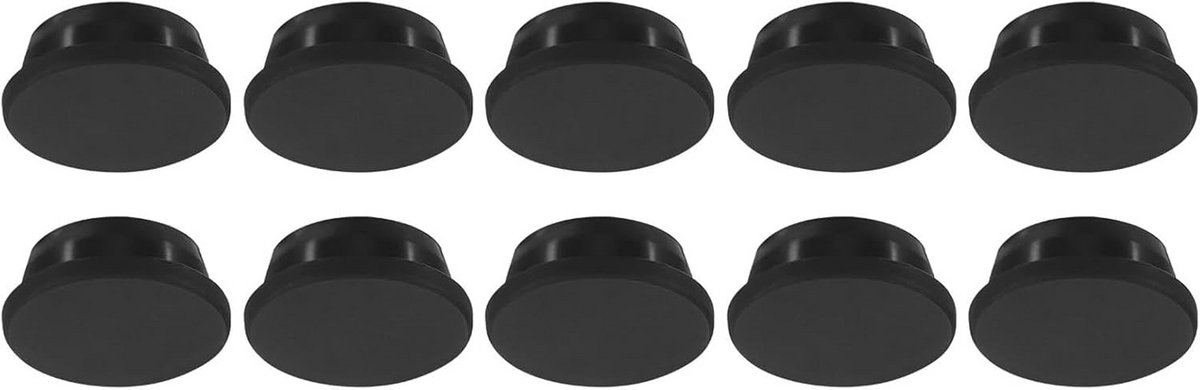 Zwarte Siliconen Rubber Gatpluggen - 30mm Diameter - Flexibele Stoppen voor 29mm Opening (10 Stuks)
