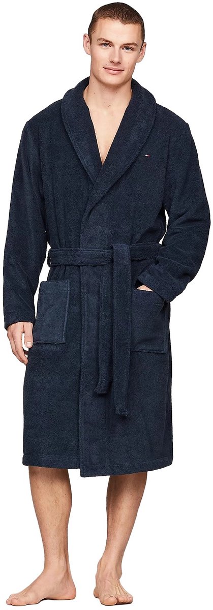 Tommy Hilfiger - Badjas Donkerblauw - Heren - Regular - fit — afbeelding 5