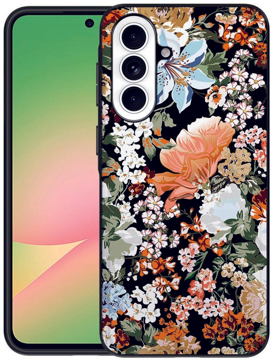 Samsung Galaxy A57 Backcover Hoesje Dark Flowers
