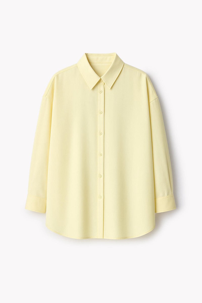 Touché Privé - Oversized poplin blouse - Lichtgeel - Dames