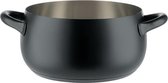 Alessi - Kookpan Mami Rvs Siliconenhars Zwart  24 Cm