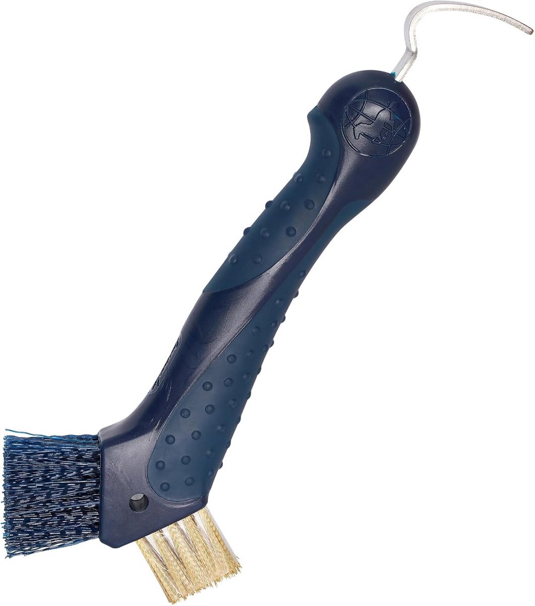 Hoefkrabber en Borstel voor Paarden met Antislip Handvat