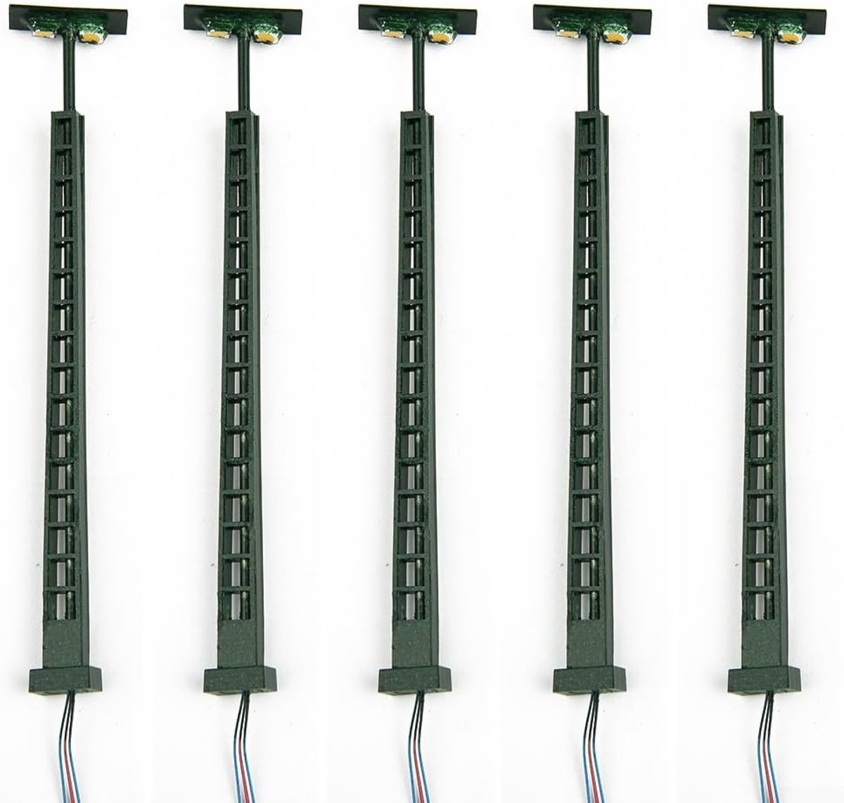 Modelbouwlampen voor Modelspoor 1:160 | 5 stuks N-schaal lichtmasten