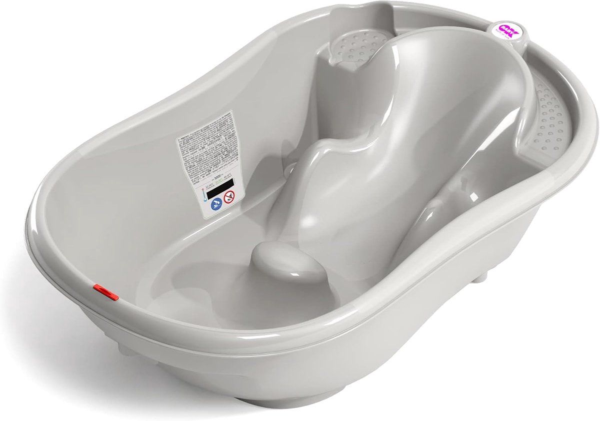 Ergonomisch ontworpen babybadje voor baby's van 0-12 maanden - grijs.