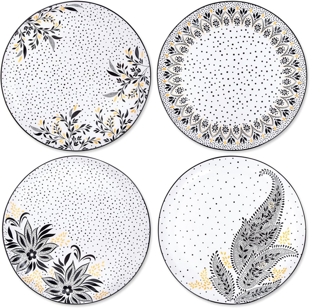 Artisanne Noir Dinerbord 26,8cm met Gouden Detaillering