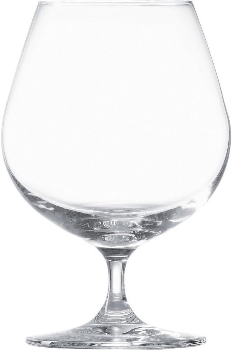 Stijlvol Cognac Glas met Steel 400 ml - Vaatwasmachinebestendig