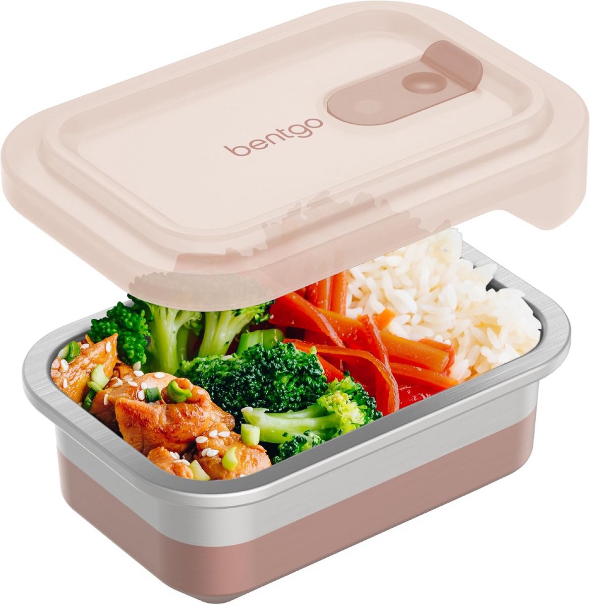 RVS Lunchtrommel Magnetronbestendig & Ovenbestendig - Lektvrije Voedselbewaarbox met Luchtdichte Deksel