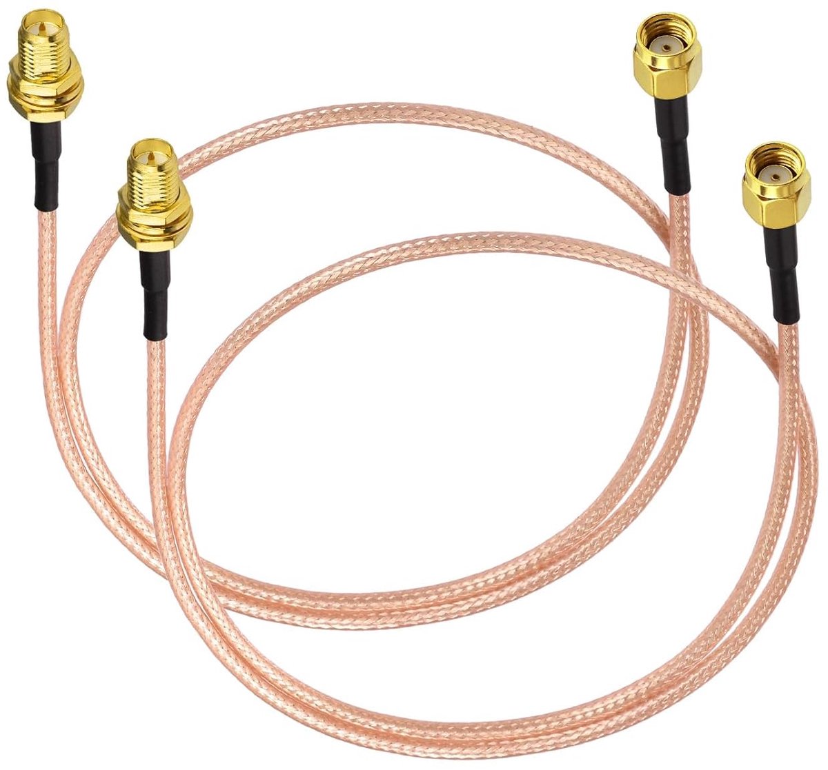 Verlengkabel Antenne - Wifi Verlenging - Signaal Versterken - Dubbele Afscherming - 60 cm - Zwart
