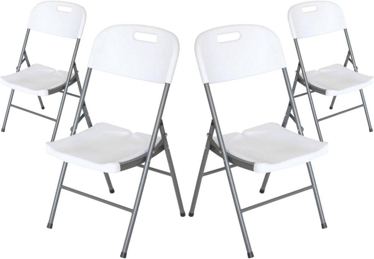 Set van 4 Opvouwbare Stoelen met Handvat voor Evenementen