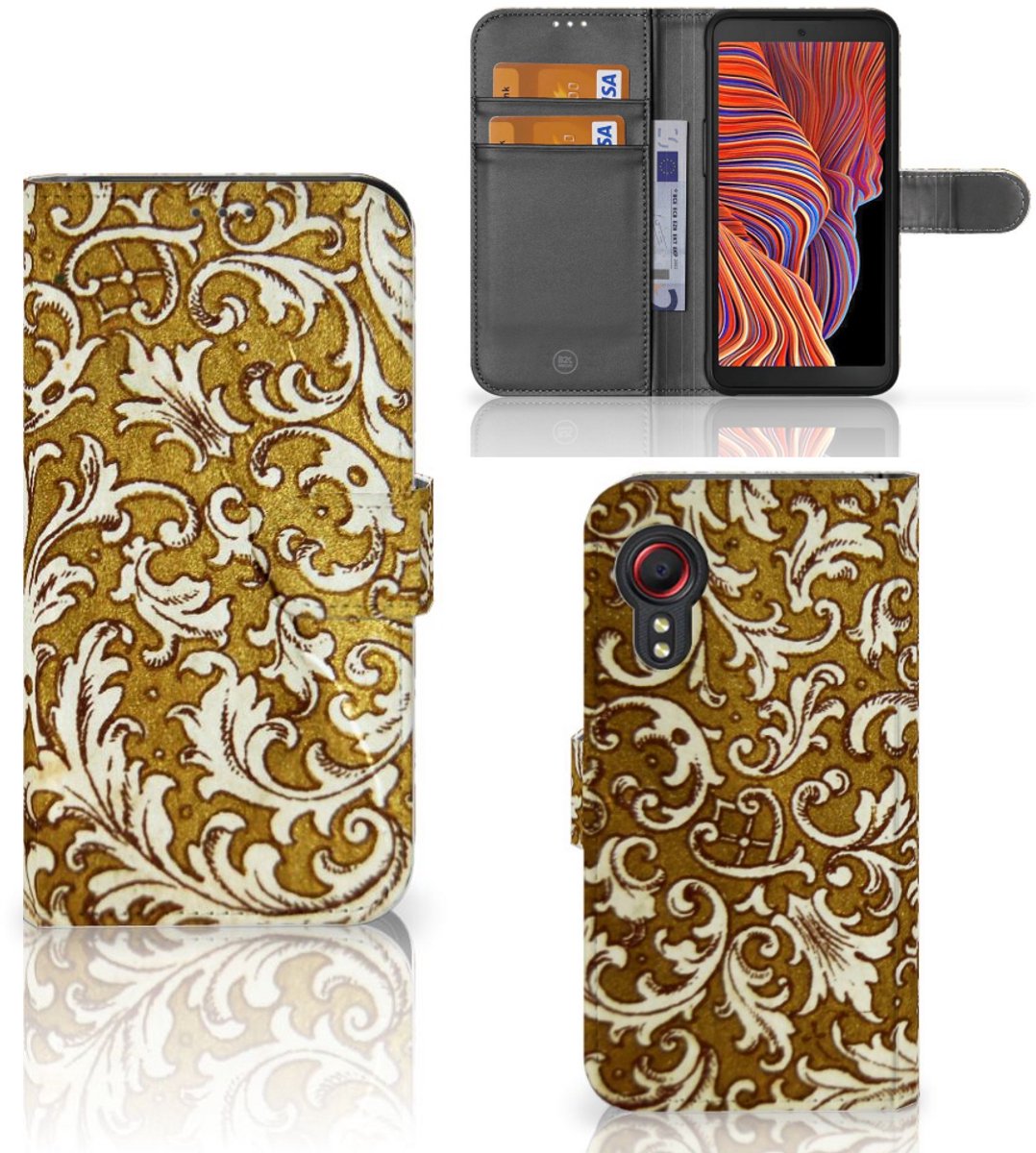 Boekhoesje voor Wallet Case Samsung Galaxy Xcover 5 Barok Goud