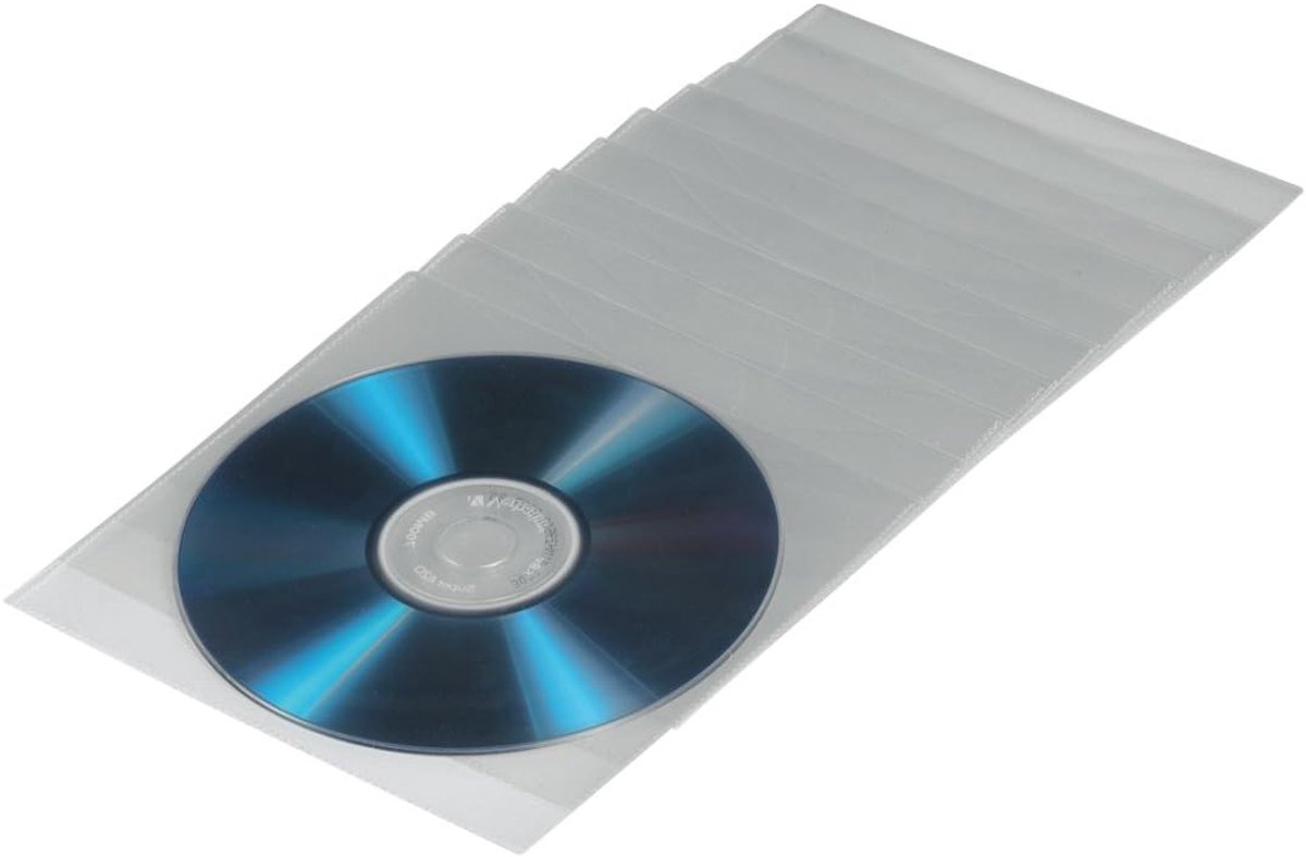 Beschermhoezen voor CD/DVD/Blu-ray - Slim design, transparant, 50 stuks