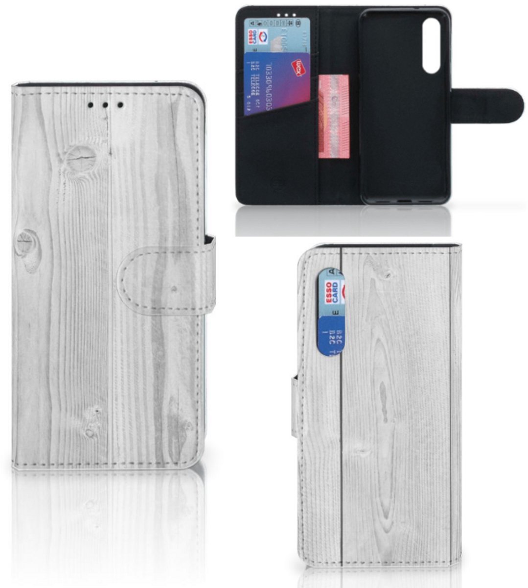 Xiaomi Mi 9 SE Book Style Case White Wood