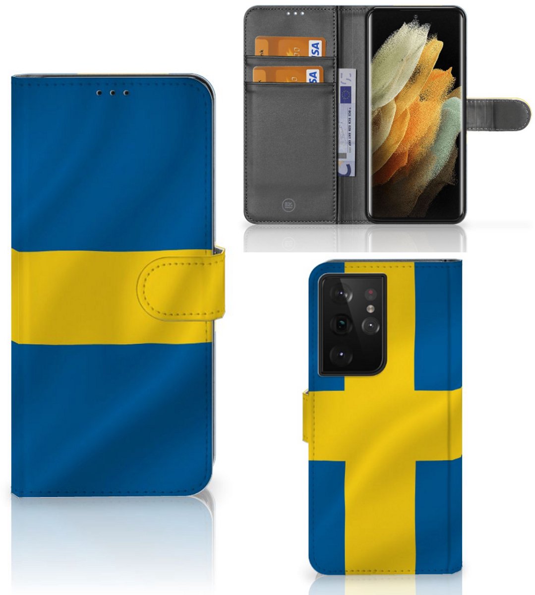 Samsung Galaxy S21 Ultra Bookstyle Case Zweden