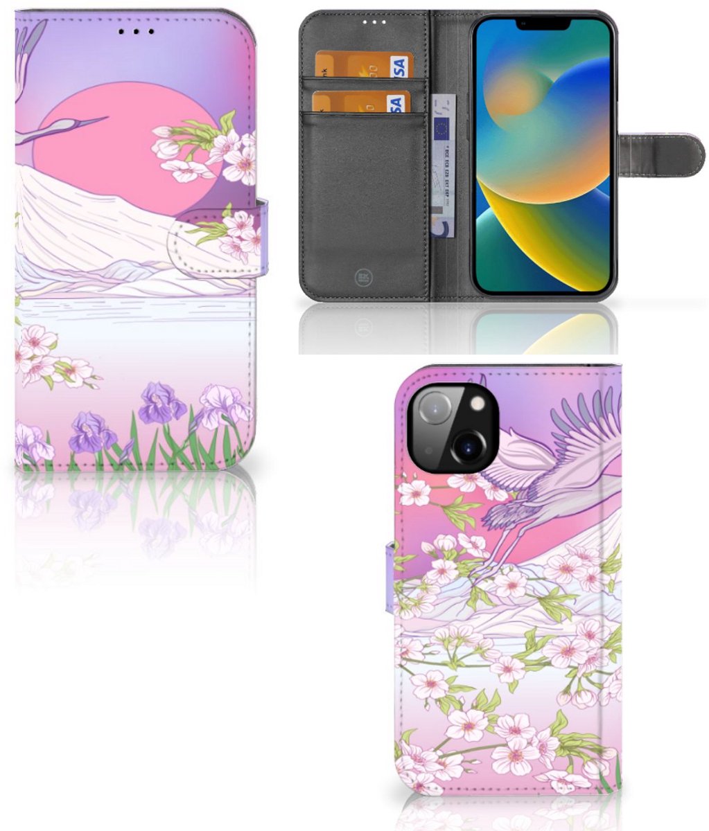 iPhone 14 Plus Telefoonhoesje met Pasjes Bird Flying