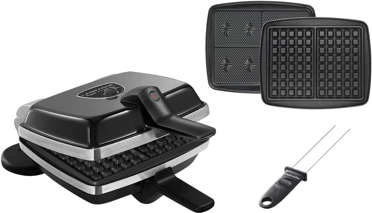 Wafelijzer met verwisselbare platen voor heerlijke wafels en meer
