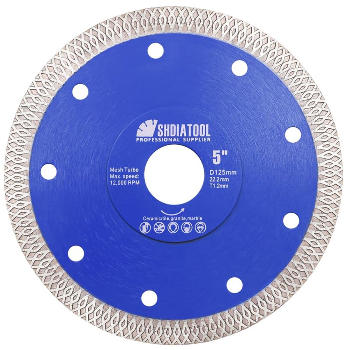 Diamantdoorslijpschijf Turbo-Net 125mm voor Keramische Tegels