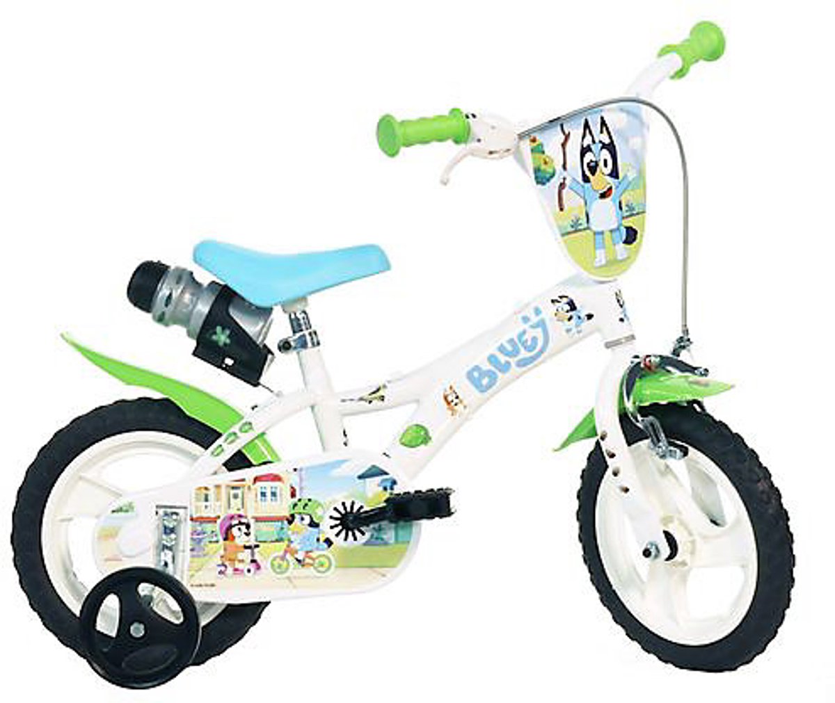 Dino Bikes Bluey Kinderfiets 12 Inch – Met Zijwieltjes – Jongens & Meisjes – 2 tot 4 Jaar