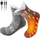 Elektrische Verwarmde Voetwarmers voor Winter - Zachte Pluche USB Voetwarmers met Antislip Zool